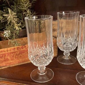 Crystal water glasses x4